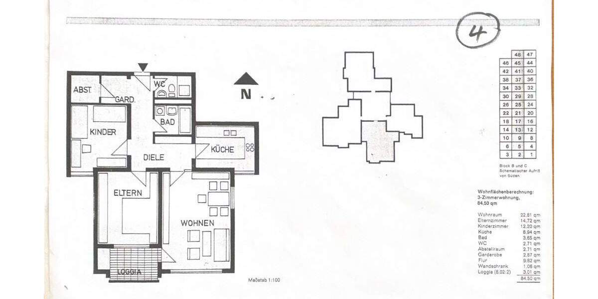 Etagenwohnung Wangen i. A. Wangen - 3 Zimmer, 84 m&sup2;, 980&euro; | Angebot:25799048