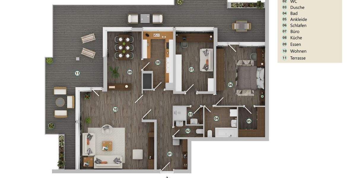 Etagenwohnung Konstanz Industriegebiet - 3 Zimmer, 150 m&sup2;, 675.000&euro; | Angebot:25909066