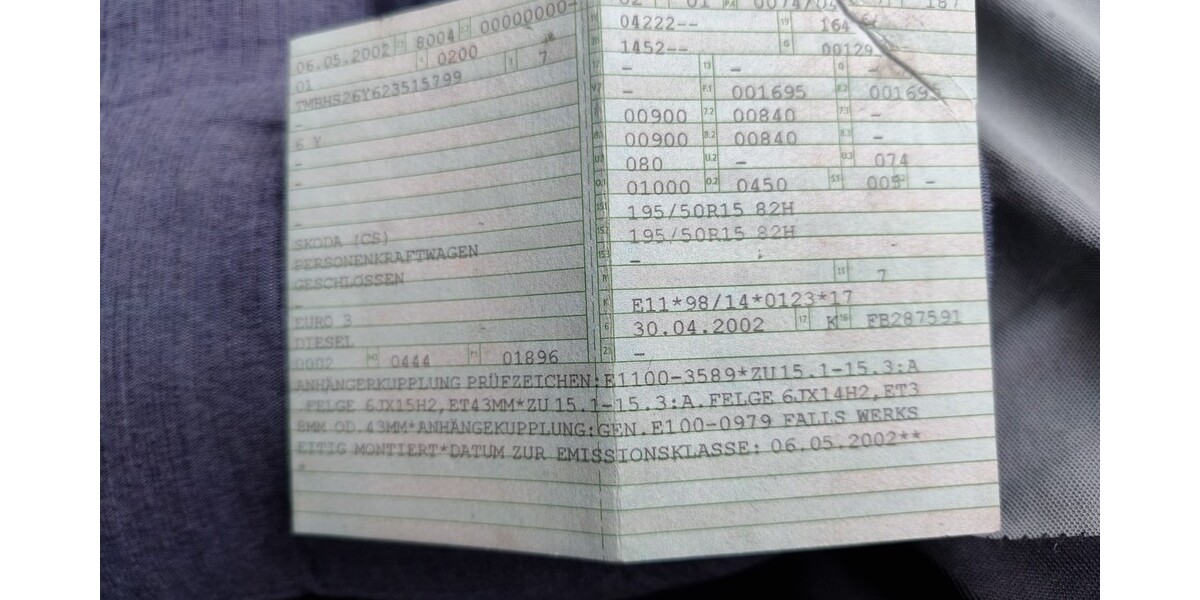 Skoda Fabia 370.695 km 2.500 &euro; Bergatreute 88368