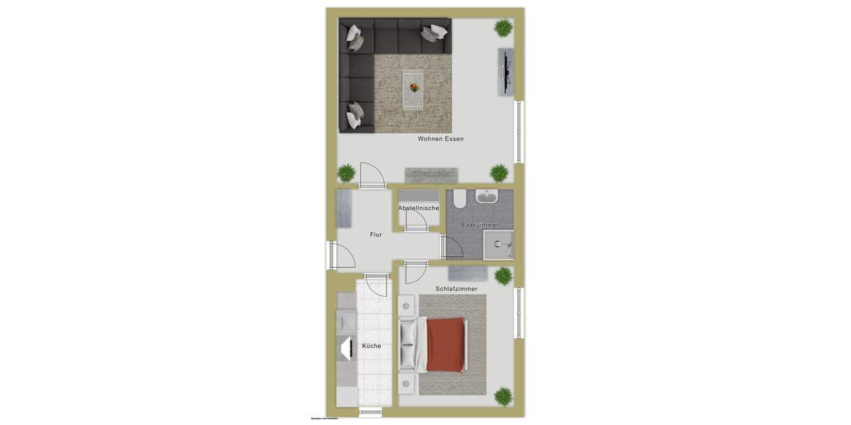 Etagenwohnung Weingarten - 2 Zimmer, 61 m&sup2;, 229.000&euro; | Angebot:25693653