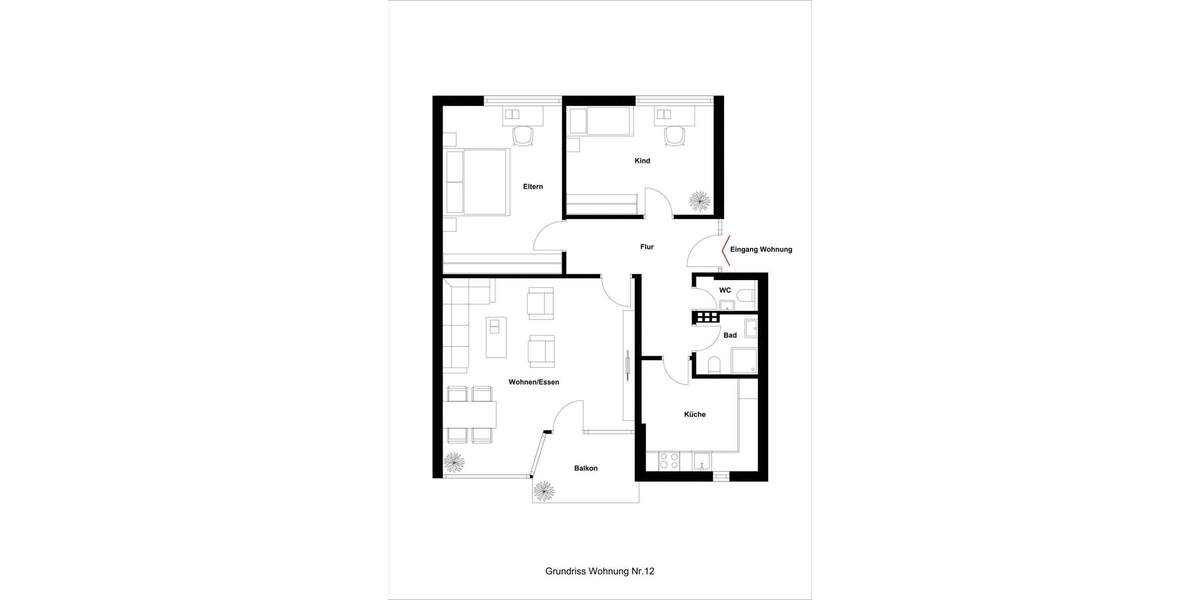 Etagenwohnung Ravensburg Südstadt - 3 Zimmer, 89 m&sup2;, 369.000&euro; | Angebot:25680497