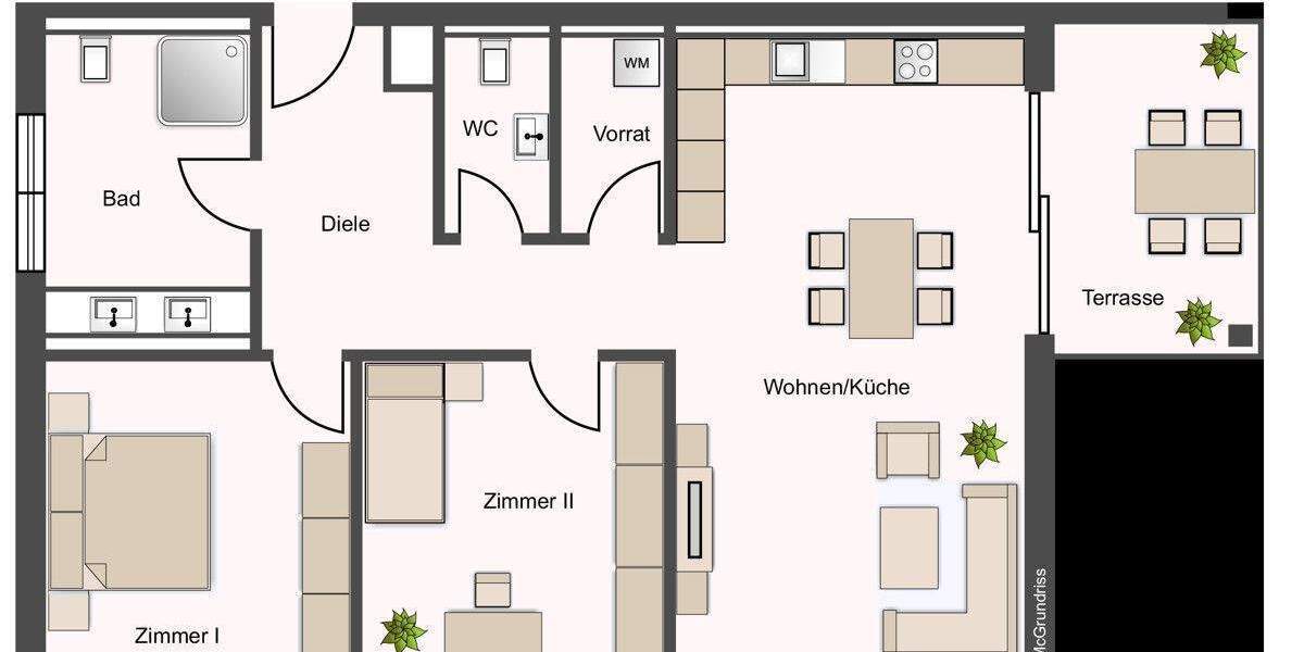 Etagenwohnung Zussdorf Zußdorf - 3 Zimmer, 92 m&sup2;, 388.836&euro; | Angebot:25820243