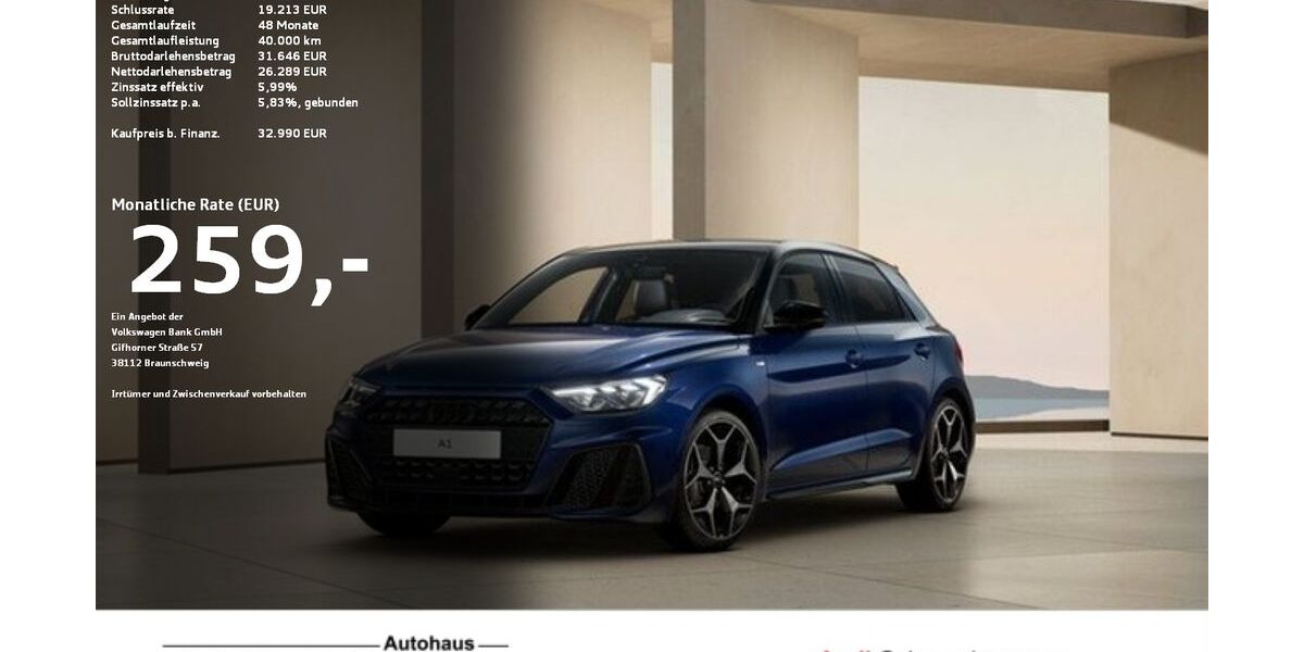 Audi A1 3.900 km 32.890 &euro; Ravensburg 88214