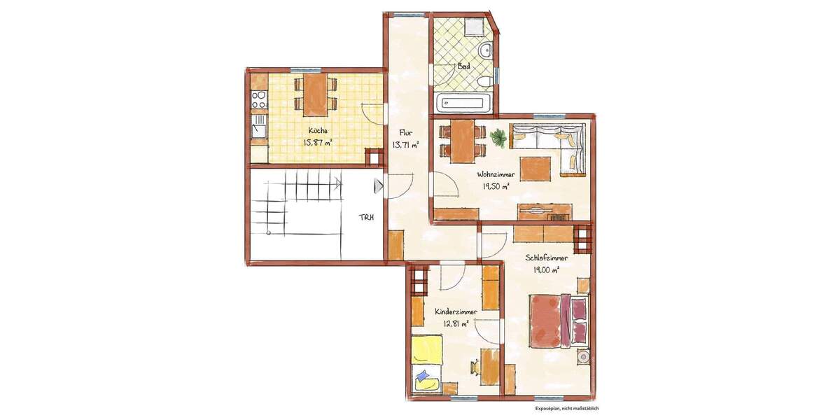 Etagenwohnung Konstanz Altstadt - 3 Zimmer, 86 m&sup2;, 469.000&euro; | Angebot:25692128