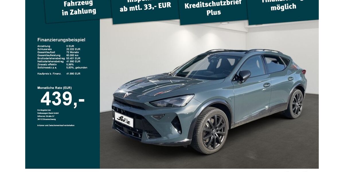 Cupra Formentor 8.100 km 41.990 &euro; Weingarten 88250