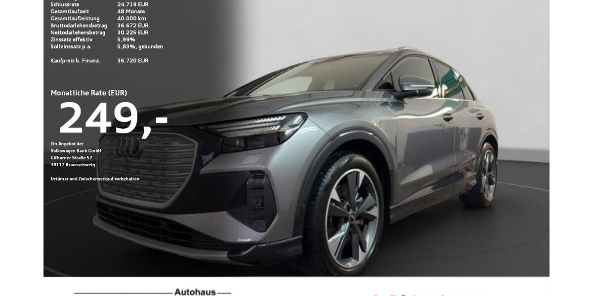 Audi Q4 e-tron 44.910 km 36.720 &euro; Ravensburg 88214