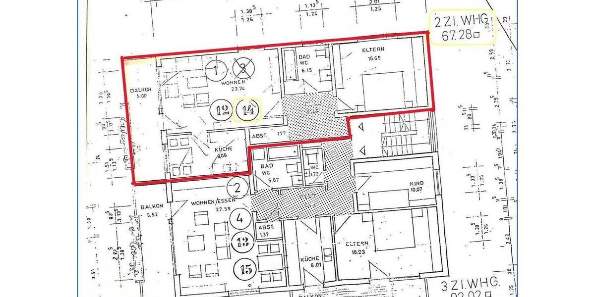 Etagenwohnung Konstanz / Litzelstetten Litzelstetten - 2 Zimmer, 67 m&sup2;, 274.000&euro; | Angebot:26161857
