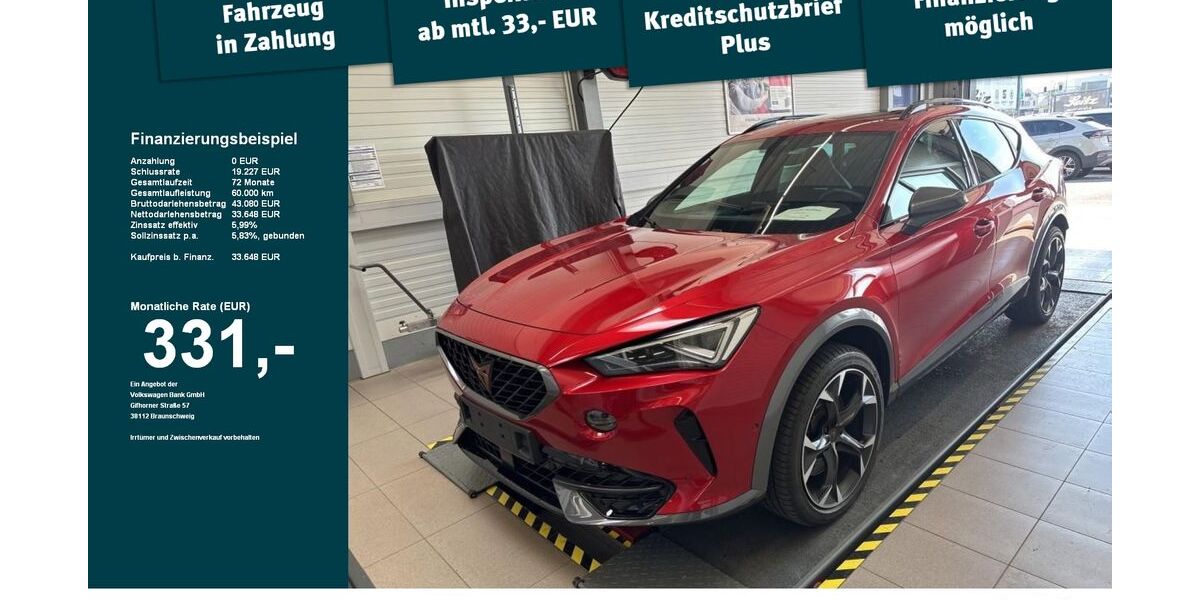 Cupra Formentor 16.210 km 33.648 &euro; Weingarten 88250