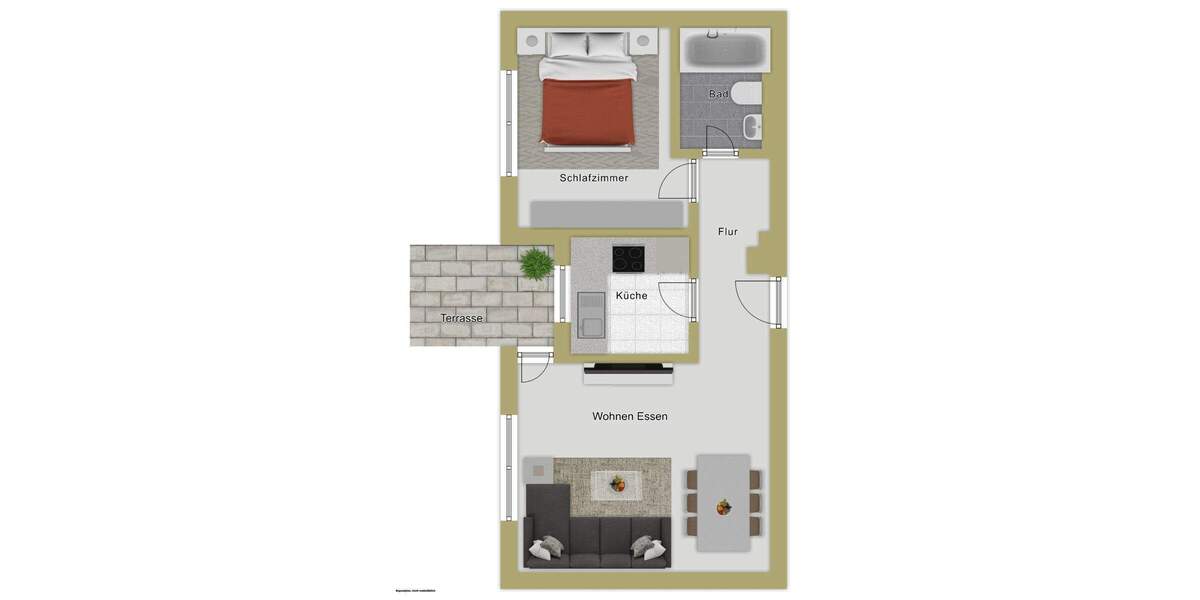 Etagenwohnung Ravensburg Südstadt - 2 Zimmer, 54 m&sup2;, 259.000&euro; | Angebot:25693574