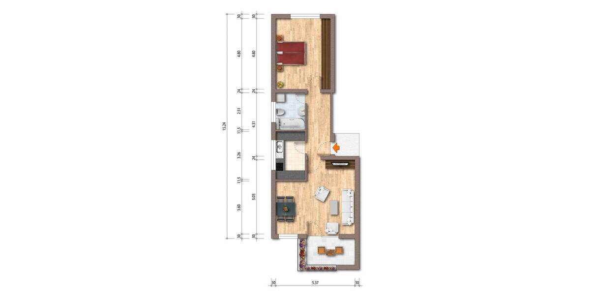 Etagenwohnung Überlingen - 2 Zimmer, 62 m&sup2;, 245.000&euro; | Angebot:25743459