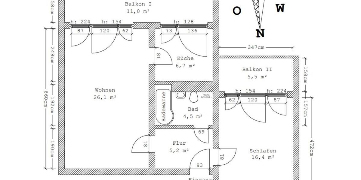 Etagenwohnung Friedrichshafen Ailingen - 2 Zimmer, 63 m&sup2;, 239.000&euro; | Angebot:25904351