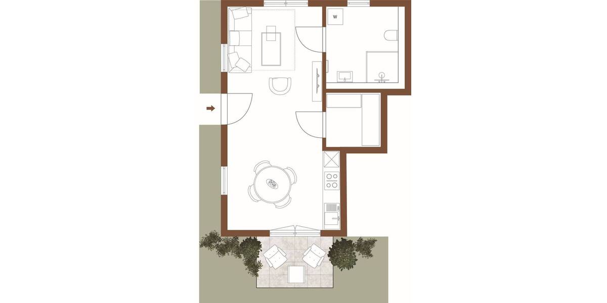 Etagenwohnung Uhldingen-Mühlhofen Oberuhldingen - 1 Zimmer, 51 m&sup2;, 288.000&euro; | Angebot:25770632