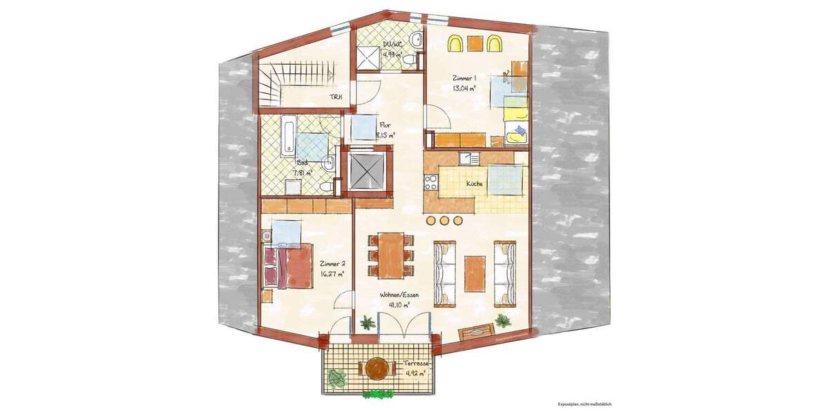 Etagenwohnung Konstanz Wollmatingen - 3 Zimmer, 96 m&sup2;, 703.000&euro; | Angebot:25777752