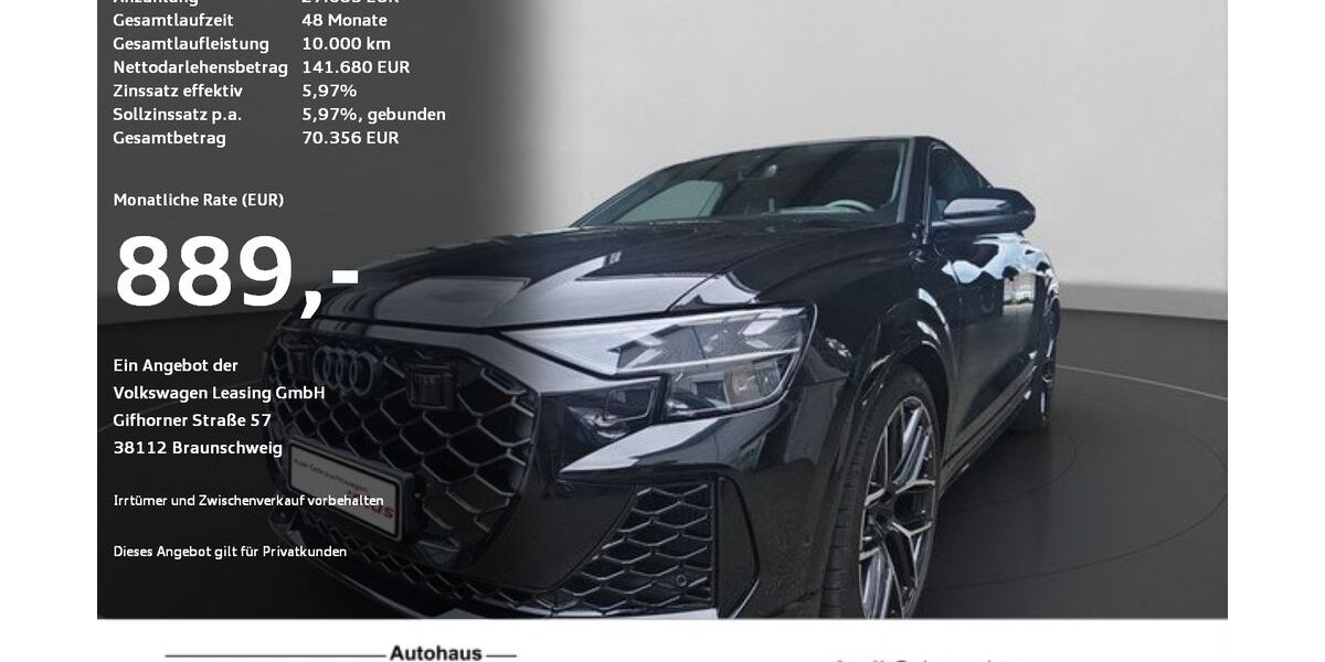 Audi RSQ8 10.037 km 138.640 &euro; Ravensburg 88214