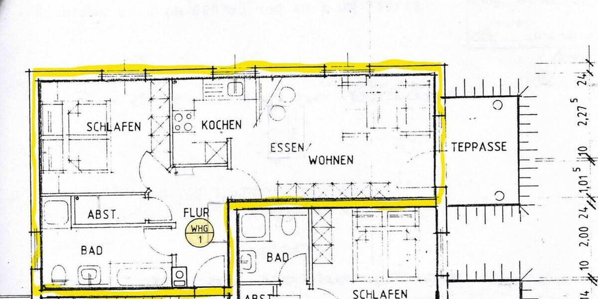 Etagenwohnung Konstanz Allmannsdorf - 2 Zimmer, 52 m&sup2;, 290.000&euro; | Angebot:25938430