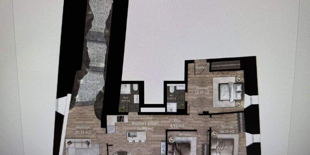 Etagenwohnung Überlingen - 4 Zimmer, 108 m&sup2;, 399.000&euro; | Angebot:25680481