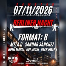 ALL OF US AGENCY PRES. BERLINER NACHT 07.11.2026 Club Douala Ravensburg