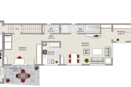 Haus Konstanz - 3 Zimmer, 95 m&sup2;, 1.800&euro; | Angebot:25888029