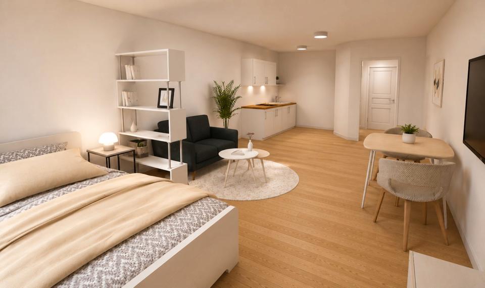 Etagenwohnung Ravensburg Eschach - 1.5 Zimmer, 32 m&sup2;, 550&euro; | Angebot:26587046