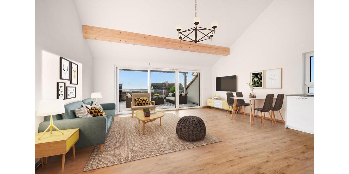 Dachgeschoßwohnung Markdorf - 3 Zimmer, 102 m&sup2;, 1.718&euro; | Angebot:25613593