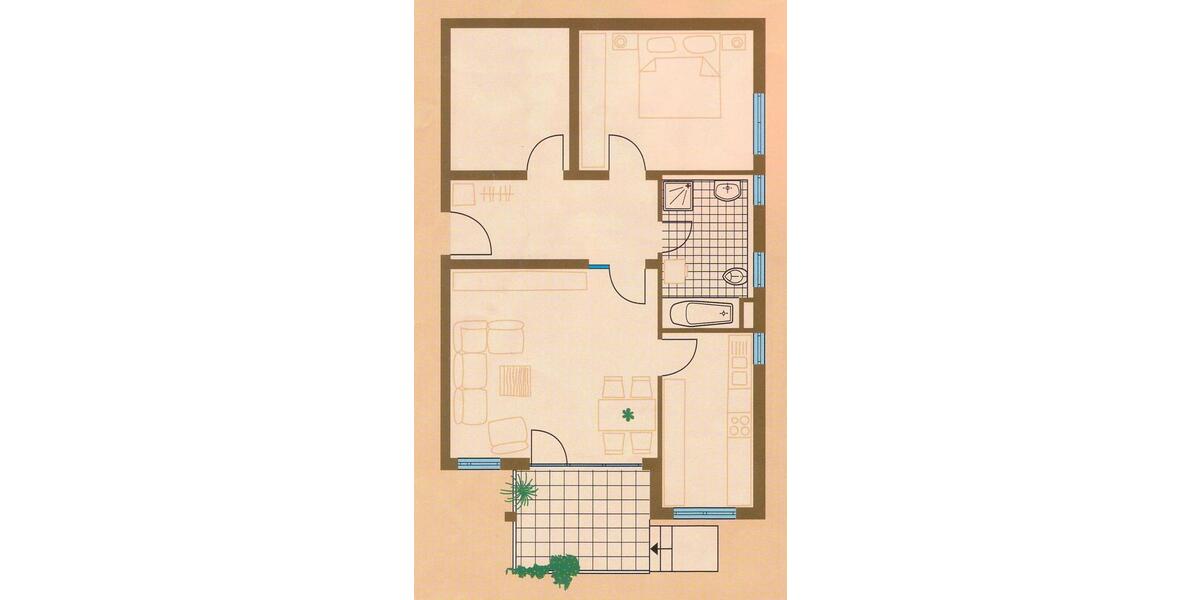 Terrassenwohnung Friedrichshafen - 2.5 Zimmer, 66 m&sup2;, 324.000&euro; | Angebot:25103058