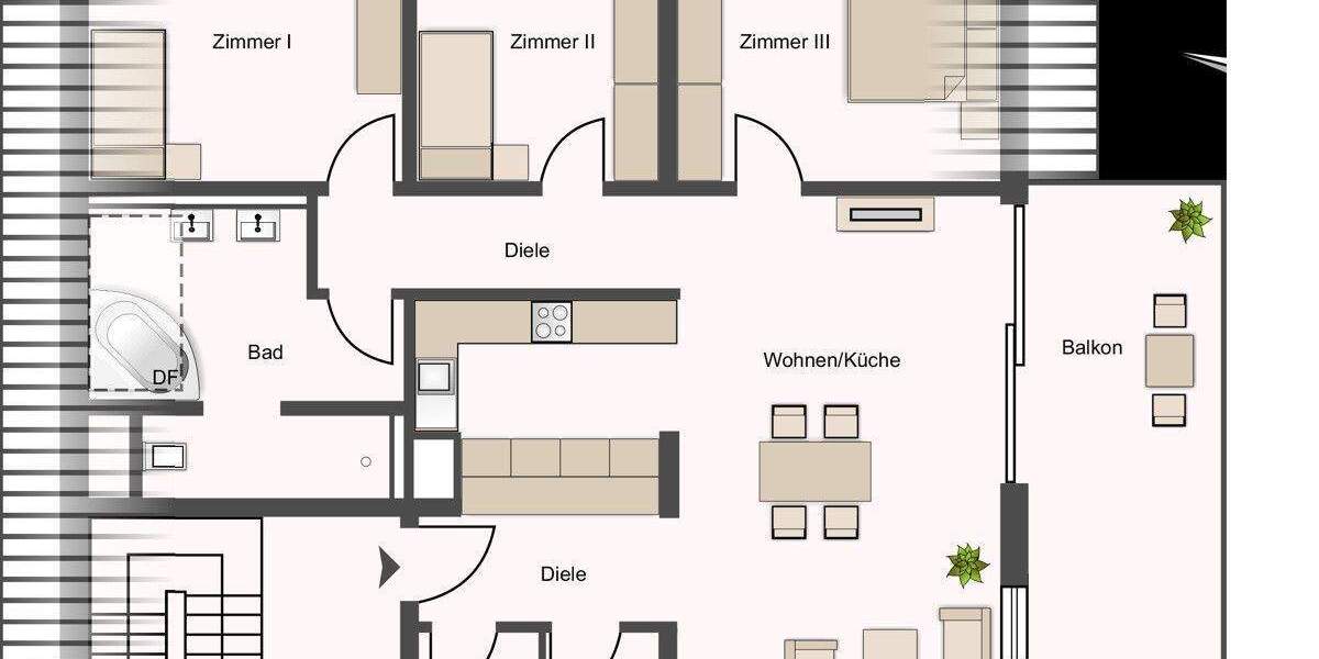 Etagenwohnung Zussdorf Zußdorf - 4 Zimmer, 112 m&sup2;, 496.628&euro; | Angebot:25693525