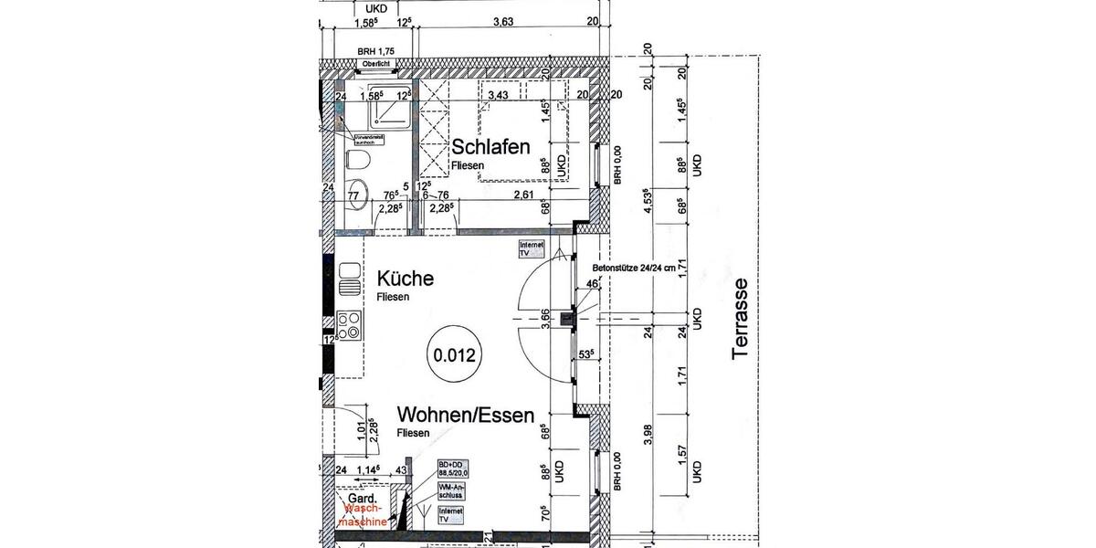 Terrassenwohnung Konstanz Konstanz-Fürstenberg - 2 Zimmer, 50 m&sup2;, 318.000&euro; | Angebot:26778940