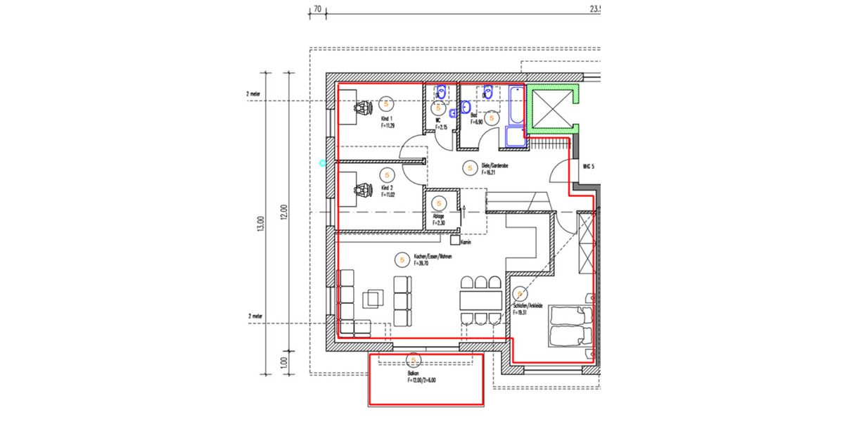 Maisonettenwohnung Langenargen - 5 Zimmer, 129 m&sup2;, 2.200&euro; | Angebot:25208387