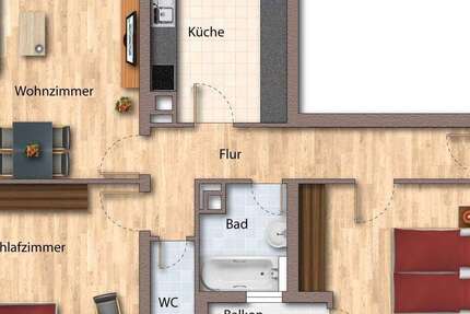 Wohnung Salem - 3 Zimmer, 75 m&sup2;, 185.000&euro; | Angebot:23836370