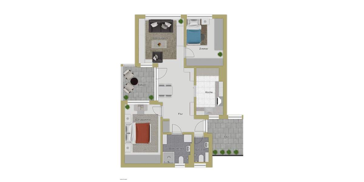 Etagenwohnung Friedrichshafen Allmannsweiler - 3 Zimmer, 78 m&sup2;, 379.000&euro; | Angebot:25740435