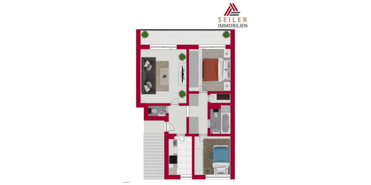 Etagenwohnung Konstanz Allmannsdorf - 3 Zimmer, 88 m&sup2;, 429.000&euro; | Angebot:25668586