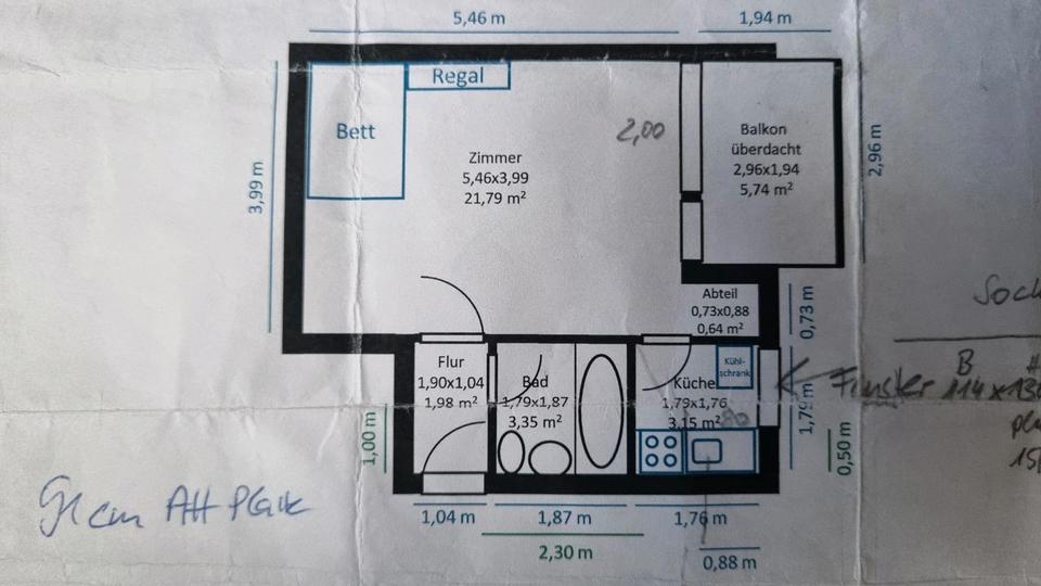 Etagenwohnung Konstanz Konstanz-Fürstenberg - 1.5 Zimmer, 32 m&sup2;, 194.000&euro; | Angebot:26614777