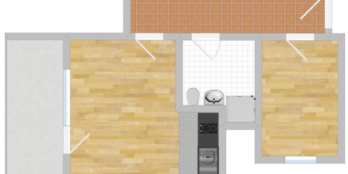 Etagenwohnung Konstanz Petershausen - 2 Zimmer, 44 m&sup2;, 193.000&euro; | Angebot:25687344