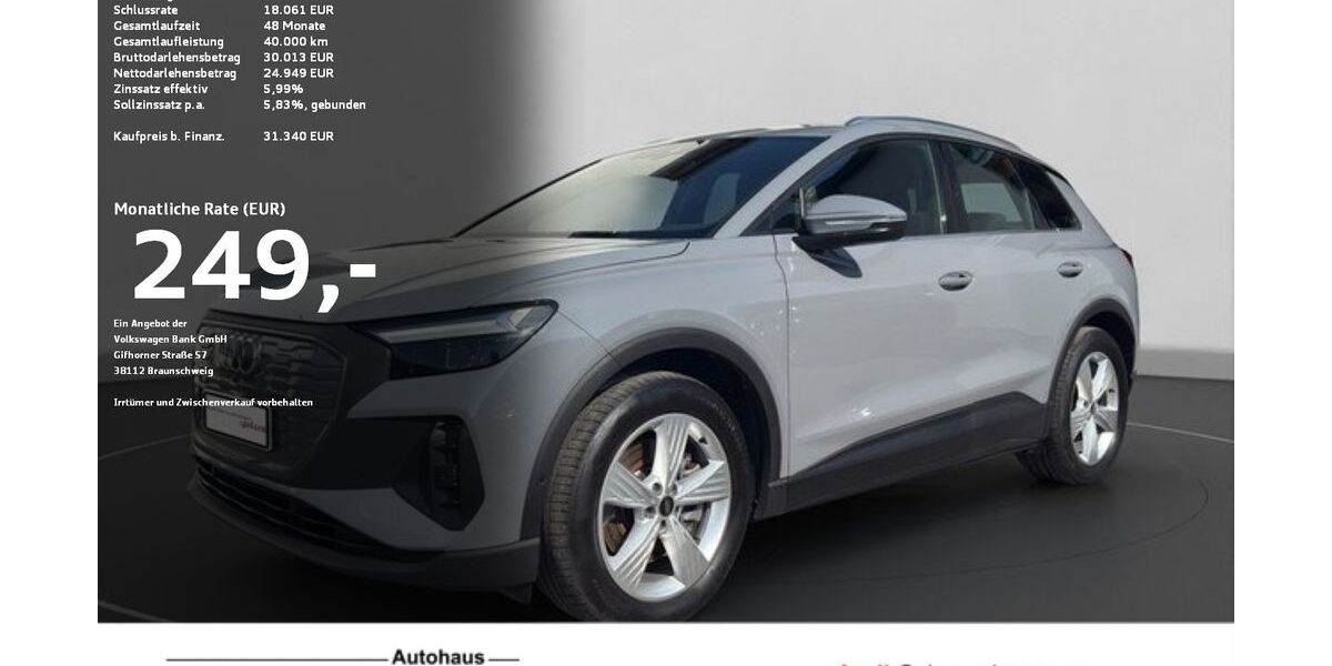 Audi Q4 e-tron 65.101 km 31.340 &euro; Ravensburg 88214