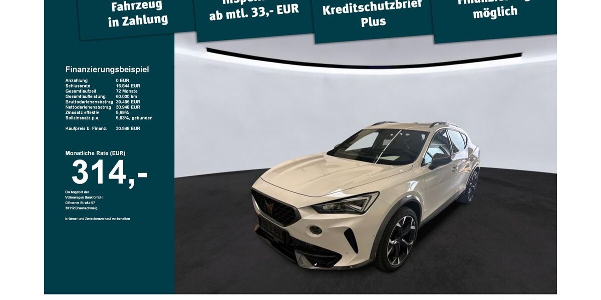 Cupra Formentor 21.160 km 30.948 &euro; Weingarten 88250