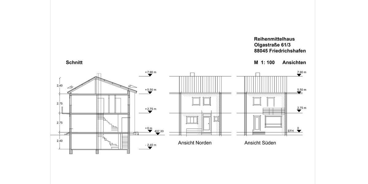 Reihenhaus Friedrichshafen - 4 Zimmer, 87 m&sup2;, 360.000&euro; | Angebot:26962473