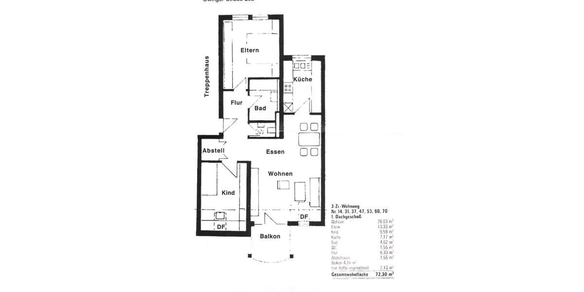 Etagenwohnung Überlingen - 3 Zimmer, 72 m&sup2;, 305.000&euro; | Angebot:26972590