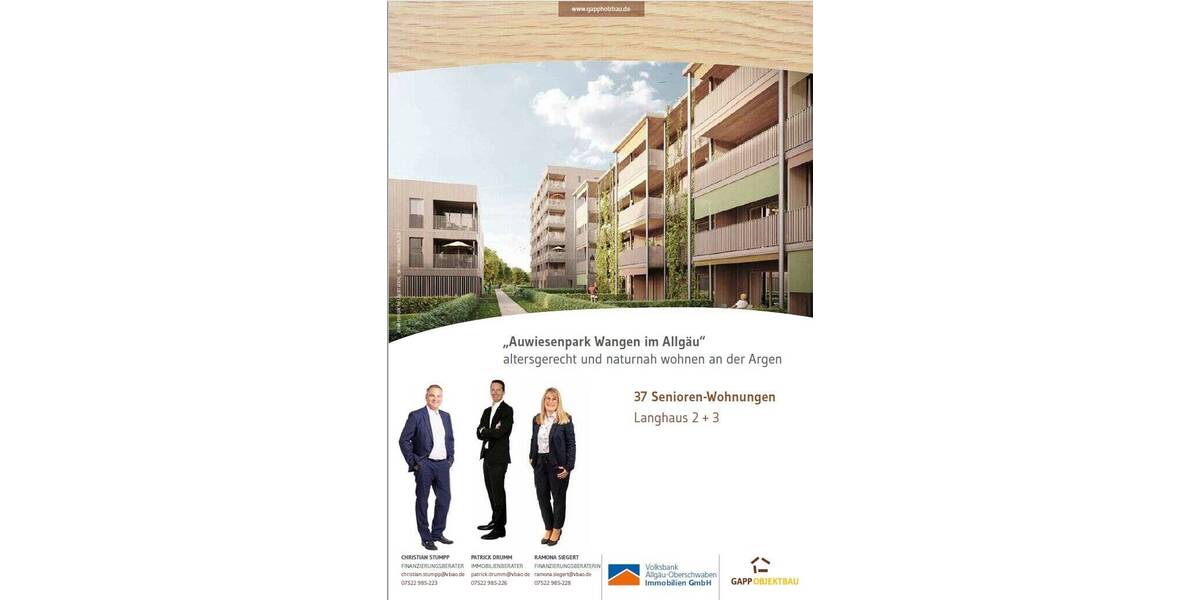 Etagenwohnung Wangen - 3 Zimmer, 72 m&sup2;, 414.900&euro; | Angebot:25666057