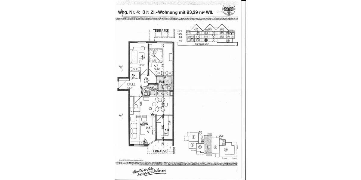Etagenwohnung Kressbronn am Bodensee Kressbronn - 4 Zimmer, 93 m&sup2;, 395.000&euro; | Angebot:25715443