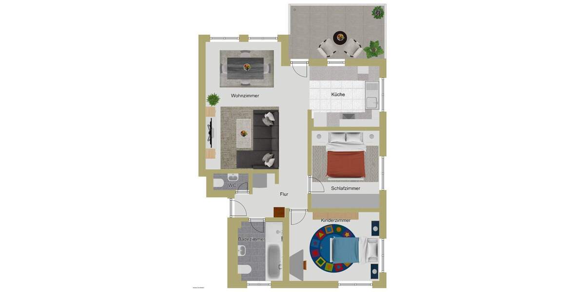 Etagenwohnung Friedrichshafen Allmannsweiler - 3 Zimmer, 73 m&sup2;, 380.000&euro; | Angebot:25693567