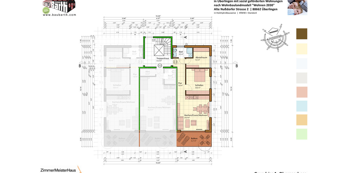 Etagenwohnung Überlingen - 3 Zimmer, 65 m&sup2;, 1.490&euro; | Angebot:23542188
