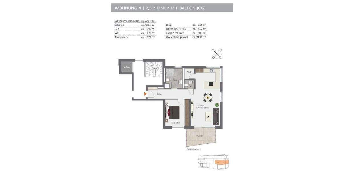 Etagenwohnung Überlingen - 2 Zimmer, 71 m&sup2;, 569.500&euro; | Angebot:25836640