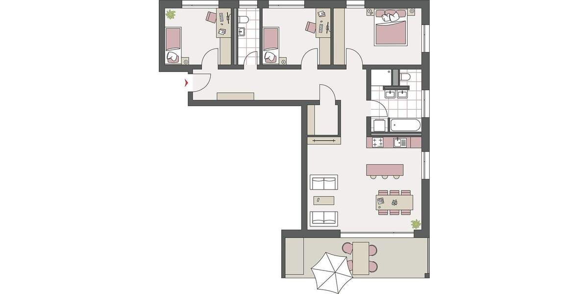 Etagenwohnung Friedrichshafen Ailingen - 4 Zimmer, 111 m&sup2;, 592.900&euro; | Angebot:25697103