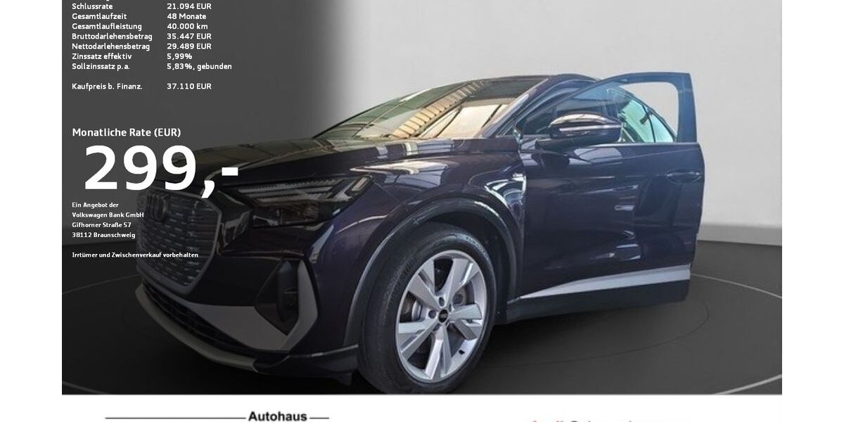 Audi Q4 e-tron 20.872 km 36.720 &euro; Ravensburg 88214