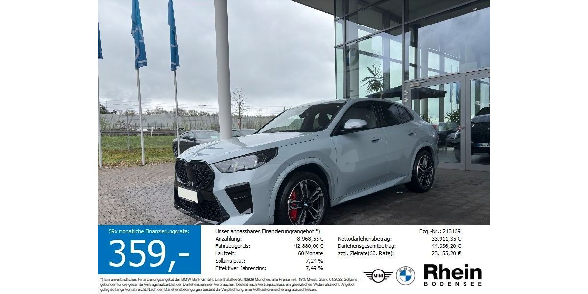 BMW X2 7.485 km 41.210 &euro; Friedrichshafen 88046