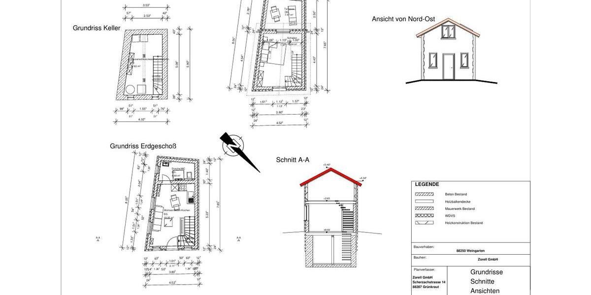 Einfamilienhaus Weingarten - 2 Zimmer, 40 m&sup2;, 219.000&euro; | Angebot:25991201