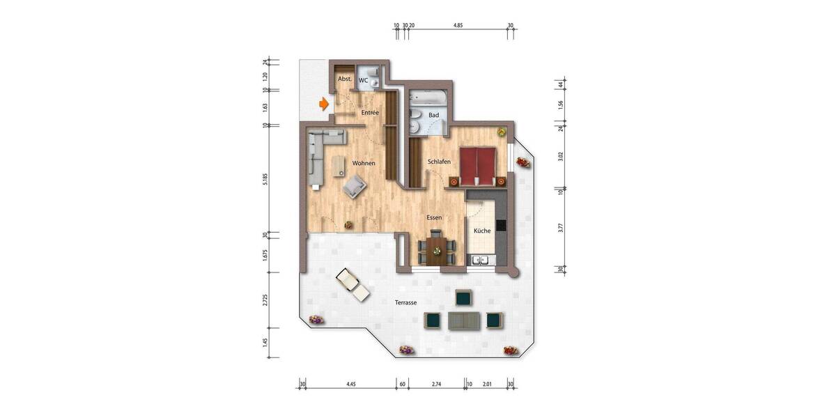 Etagenwohnung Meersburg - 2 Zimmer, 78 m&sup2;, 595.000&euro; | Angebot:25820834
