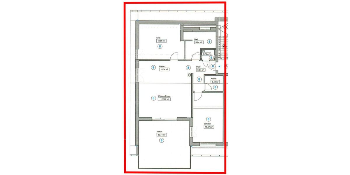 Dachgeschoßwohnung Markdorf - 3 Zimmer, 102 m&sup2;, 1.718&euro; | Angebot:25613593