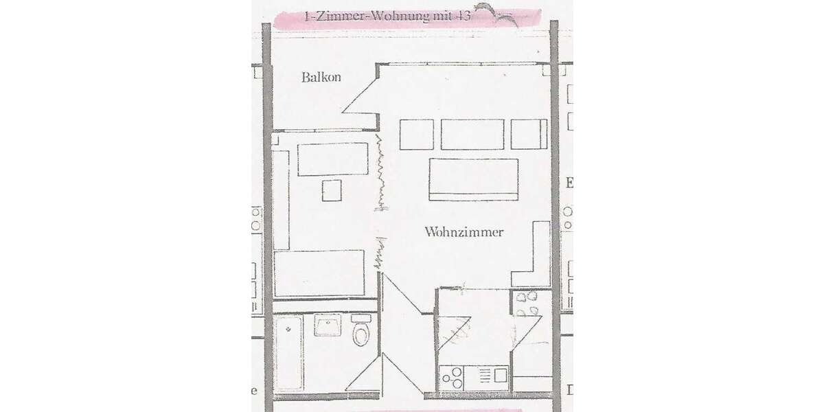 Etagenwohnung Konstanz Konstanz-Fürstenberg - 1.5 Zimmer, 43 m&sup2;, 180.000&euro; | Angebot:25397515