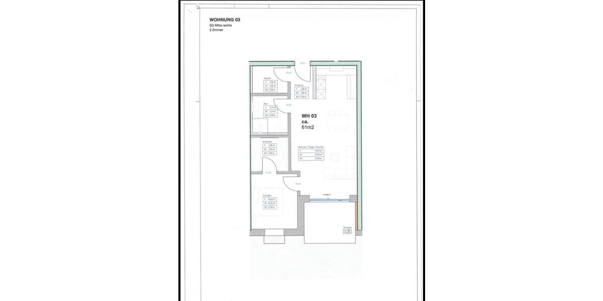 Erdgeschoßwohnung Fronreute - 2.5 Zimmer, 61 m&sup2;, 860&euro; | Angebot:25917297